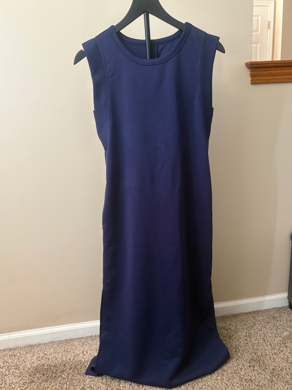 Sleeveless Navy Blue Maxi Dress